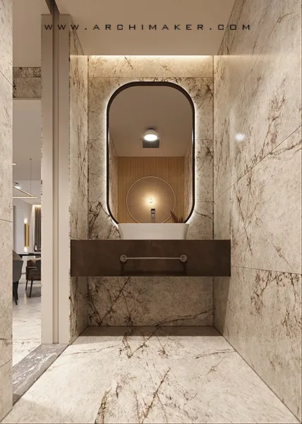 منظور داخلي لجناح في فندق جوديان جدة (إيلاف سابقًا) من تصميم أركيميكر