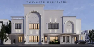 تصميم واجهة فيلا، نيو كلاسيك، المملكة العربية السعودية