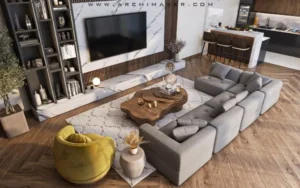 حساب الكميات تصميم الديكور الداخلي لفيلا مودرن