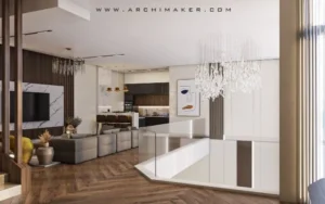 حساب الكميات تصميم الديكور الداخلي لفيلا مودرن