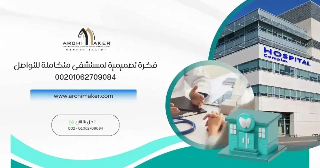 فكرة تصميمية لمستشفى متكاملة للتواصل 00201062709084