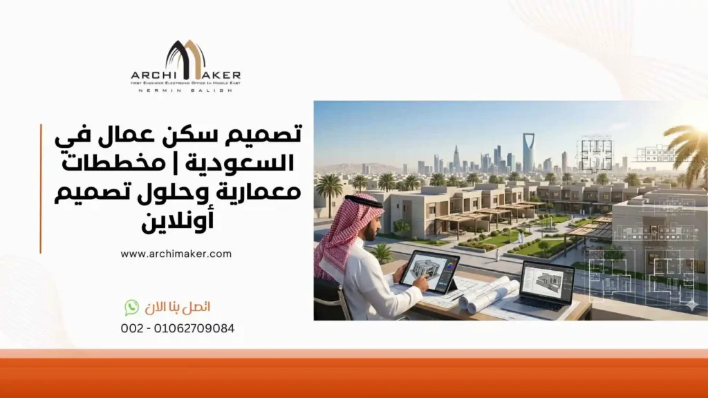 تصميم سكن عمال في السعودية مخططات معمارية وحلول تصميم أونلاين