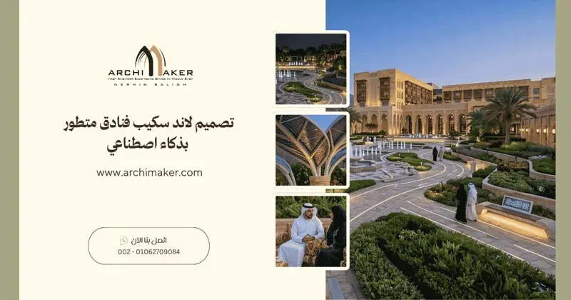 تصميم لاند سكيب فنادق متطور بذكاء اصطناعي تصميم لاند سكيب فنادق متطور بذكاء اصطناعي