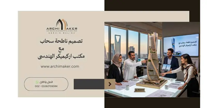 تصميم ناطحة سحاب مع مكتب اركيميكر الهندسى