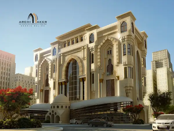 منظور مقترح أركيميكر لمسابقة تصميم مقر الهيئة السعودية للمهندسين في الرياض